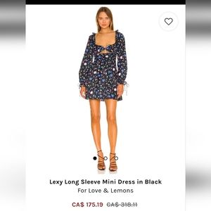 For love & lemons Lexy long sleeve mini dress